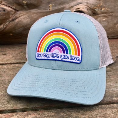 AVID Teacher Boho Rainbow Appreciation Flat Bill Trucker Hat