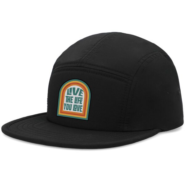 Live the Life you Love 5 panel, packable camper hat