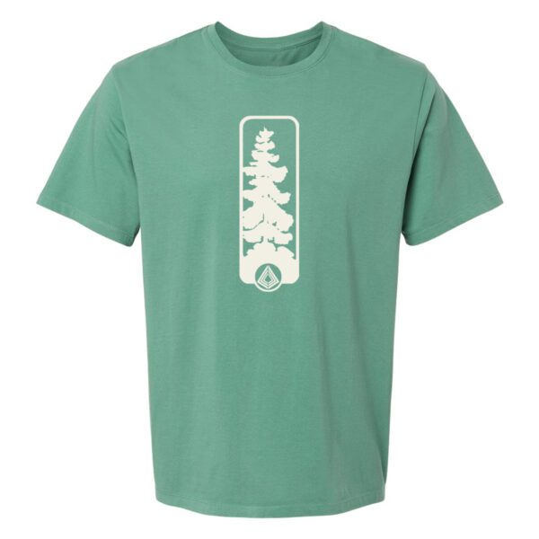 l3 tree logo tee shirt pine green