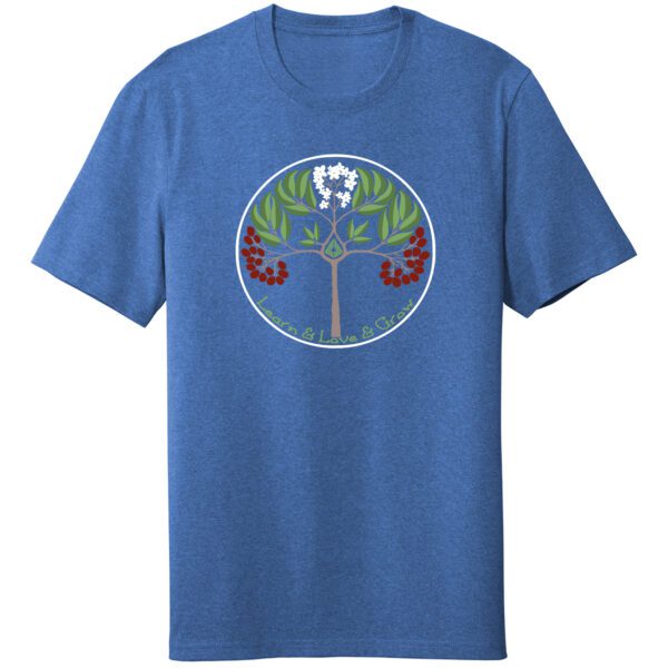 learn love and grow elderberry tee