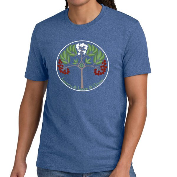 learn love and grow elderberry tee Model shot