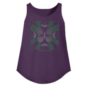 Butterfly Bamboo Ladies TANK plum