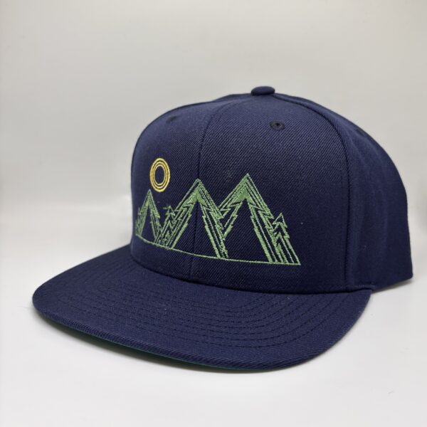 Electric trees hat design (side view alternate)from Live the Life you Love in Navy