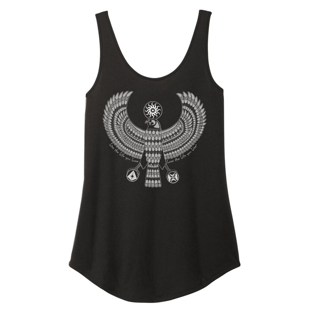 Falcon ladies tank Black based on Ra, the Egyptian sun god