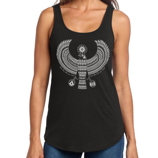Falcon ladies tank Black based on Ra, the Egyptian sun god