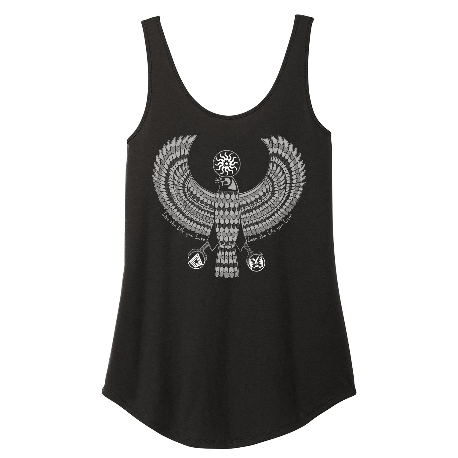 Falcon ladies tank Black based on Ra, the Egyptian sun god
