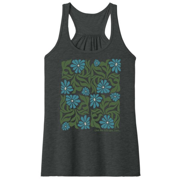 Block Print Flower Stamp Tank front