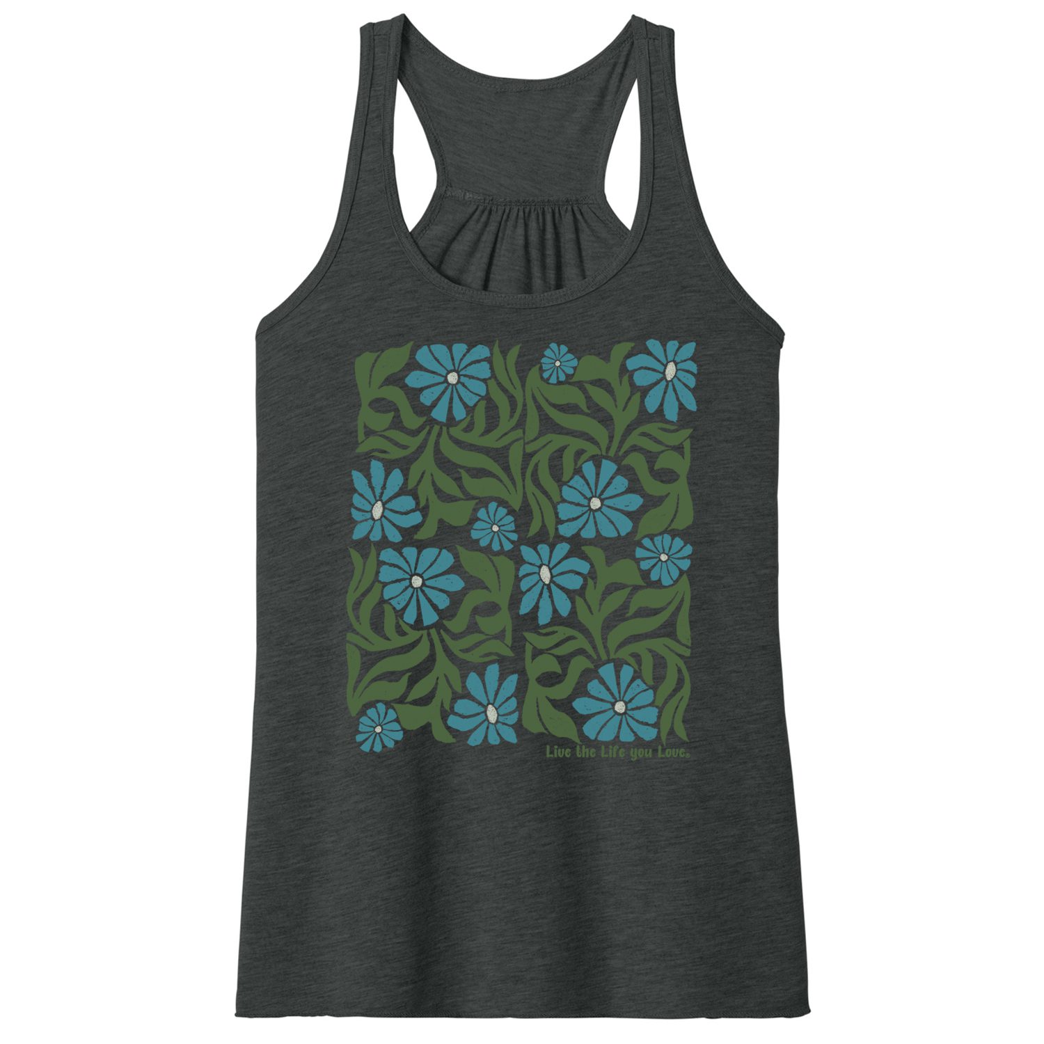 Block Print Flower Stamp Tank front