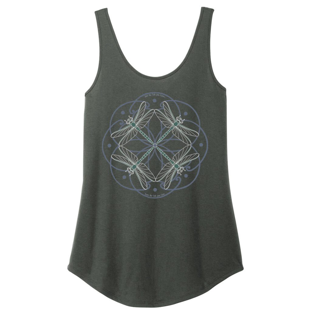 dragonfly mandala tank front