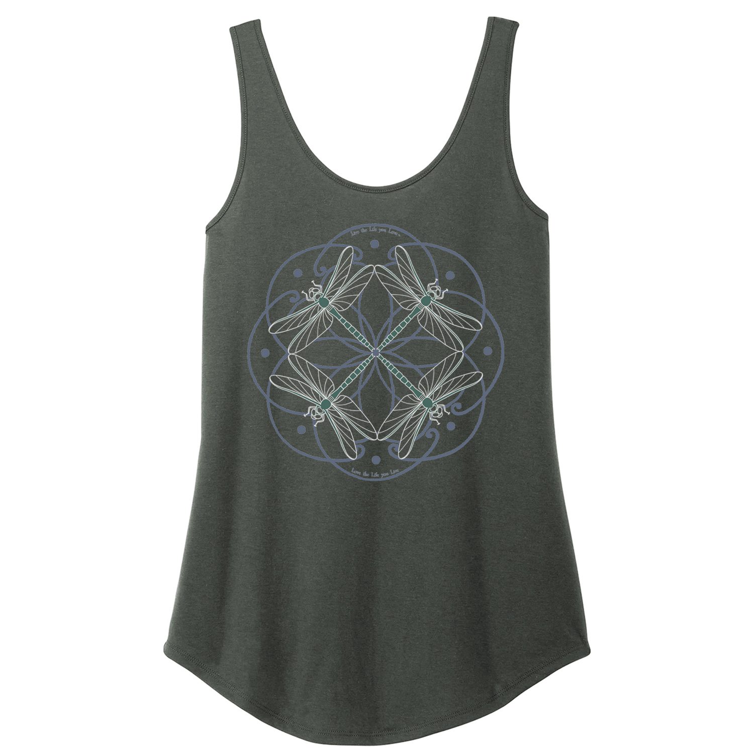 dragonfly mandala tank front